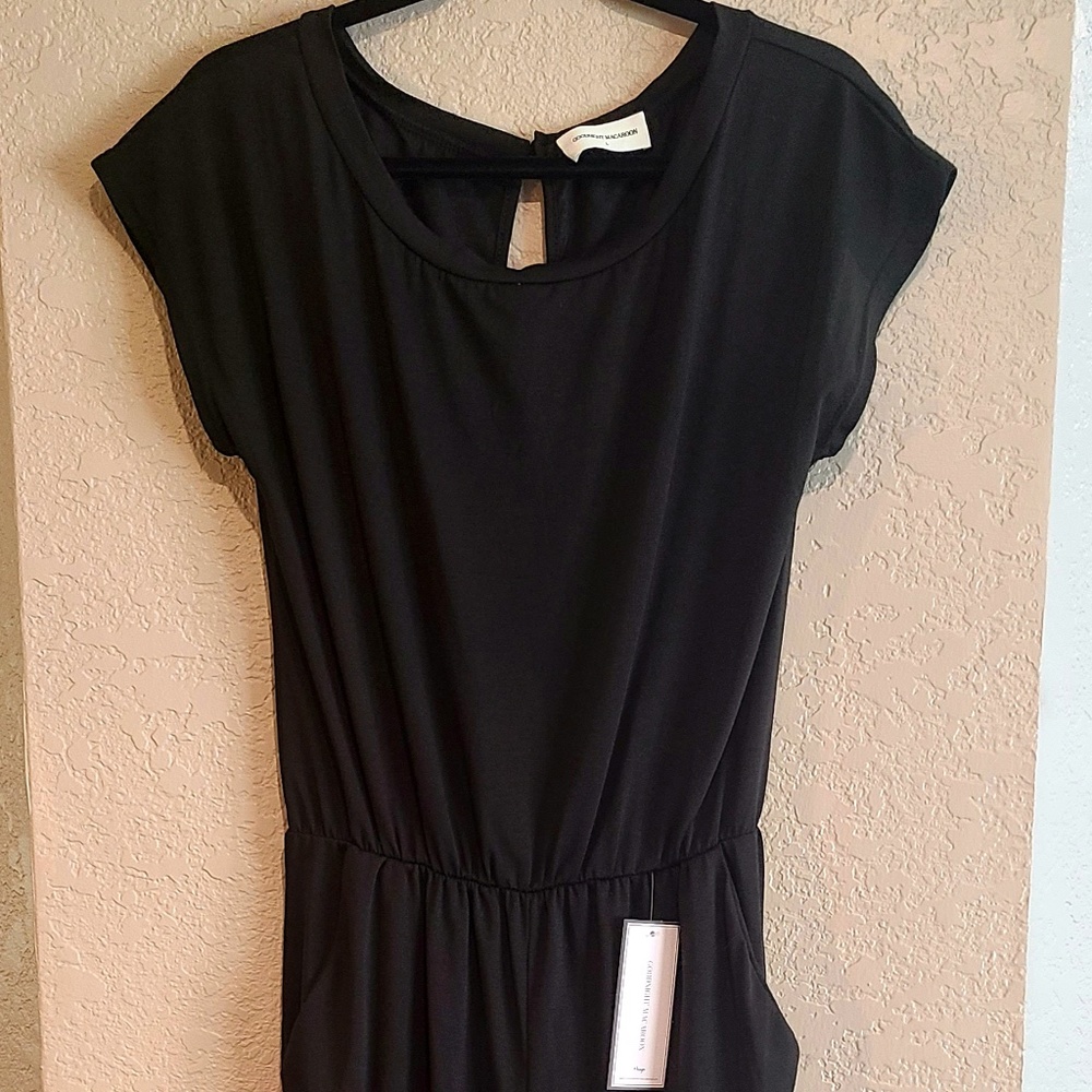 Goodnight Macaroon Black Jumper/Romper